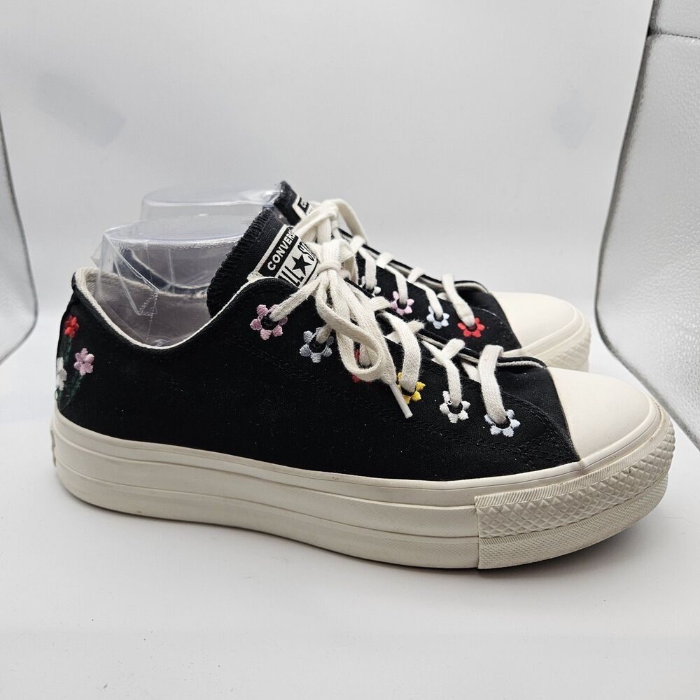 Converse CTAS Lift Platform Floral Sneaker Whimsical Alternative Skate Size 9 - Picture 4 of 8